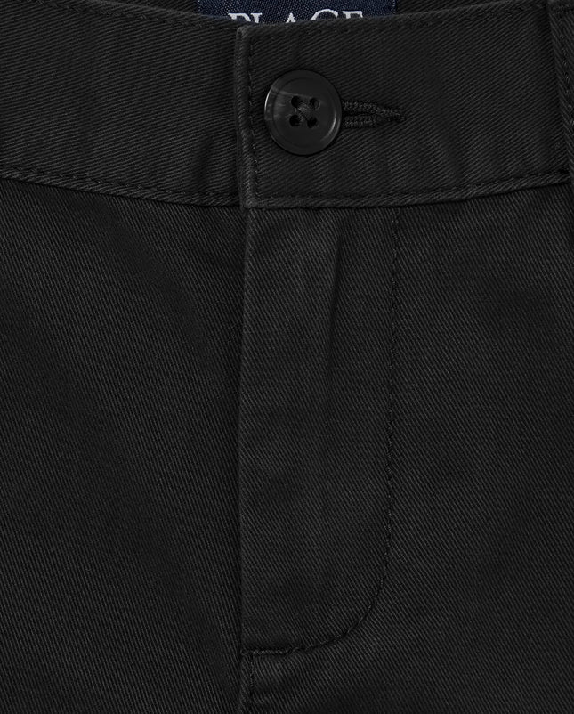 The Children's Place Baby Boys and Toddler Boys Chino Shorts, Black Single, 14