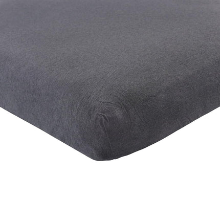 Sábana ajustable para cuna de algodón Hudson Baby, carbón jaspeado, talla única