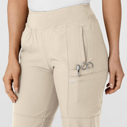 Women's Comfort Waist Cargo Jogger Scrub Pant, Khaki, XS, Khaki, X-Small