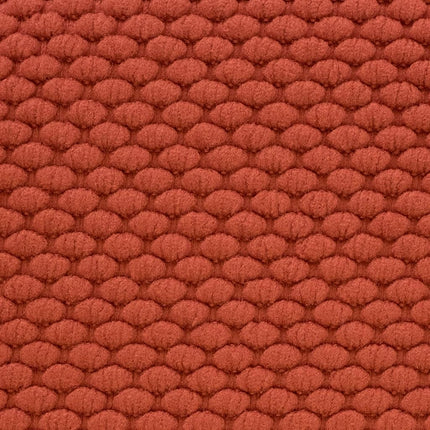 Sweet Home Collection Chair Cushion Memory Foam Pads Honeycomb Pattern Slip Non Skid Rubber Back Rounded Square 16" x 16" Seat Cover, Rust - 6 Pack