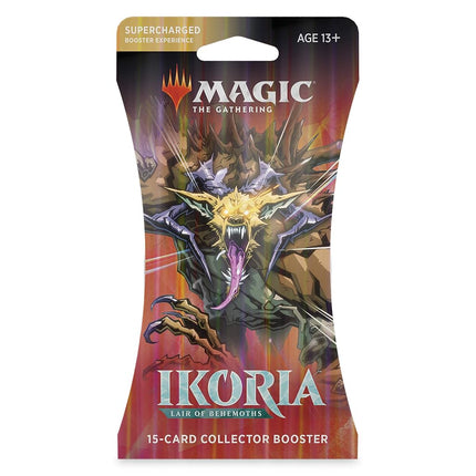 Magic: The Gathering Ikoria: Guarida de Titanes Collector Booster | Paquete de 15 cartas de refuerzo | Cartas coleccionables estilizadas (C77470000)