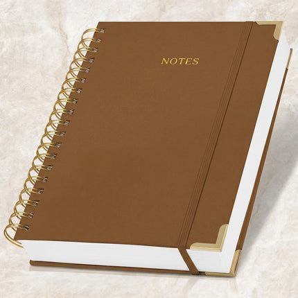 Aesthetic Thick Spiral Notebook Journal For Women in B5 - Linen Hardcover