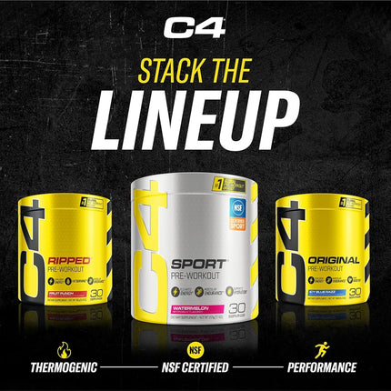 Cellucor C4 Original Pre Workout Powder Energy Drink w/ Creatine, Nitric Oxide & Beta Alanine, Watermelon, 30 Servings