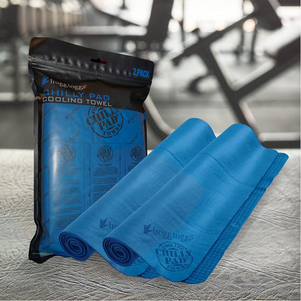 FROGG TOGGS Chilly Pad Cooling Towel, 2 Pack, 33" x 13", Blue