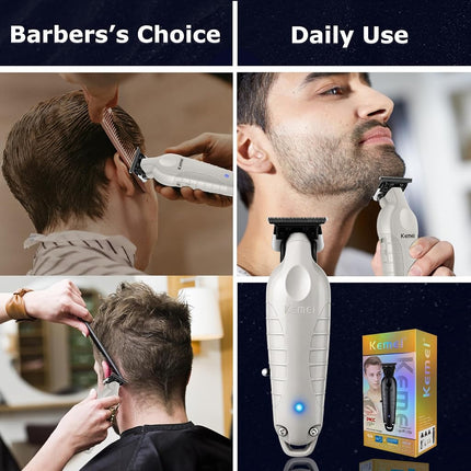 KEMEI PG2299 Professional Cordless Hair and Beard Trimmer, Gray