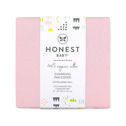 HonestBaby unisex baby Organic Cotton Changing Pad Cover and Toddler Sleepers, Light Pink, One Size US, Light Pink, 1 Count (Pack of 1)