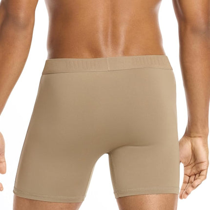 PUMA Men's 5 Pack Performance Boxer Briefs, Olive/Blue/Black, L
