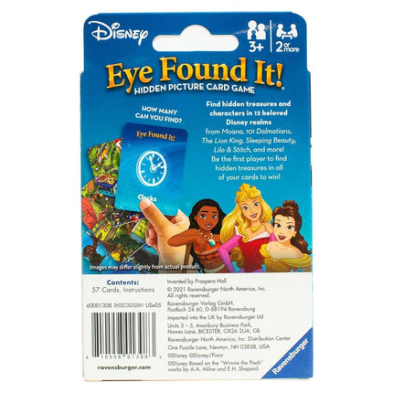 Jeu de cartes Ravensburger Monde de Disney J'ai trouvé !