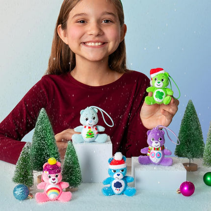 Care Bears Micro Teenies Holiday 5-Pack Treasure Chest - Christmas Edition with Cheer, Grumpy, Good Luck, Share & Christmas Wishes Bear