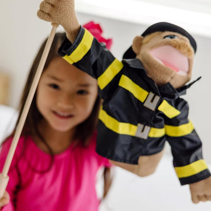 Melissa & Doug Puppet Bundle - Police Officer and Firefighter