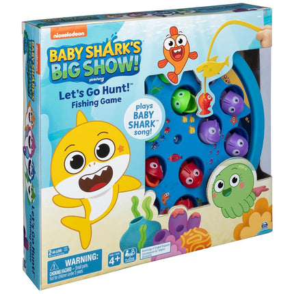 Spin Master Pinkfong Baby Shark Let's Go Hunt Musical Fishing Game Learning Educational Toy Preschool Board Game Summer Toy, for Families and Kids Ages 4 and Up