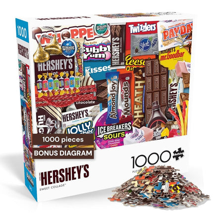 Buffalo Games - Hershey - Sweet Collage - 1000 Piece Jigsaw Puzzle for Adults Challenging Puzzle Perfect for Game Nights - 1000 Piece Finished Size is 26.75 x 19.75