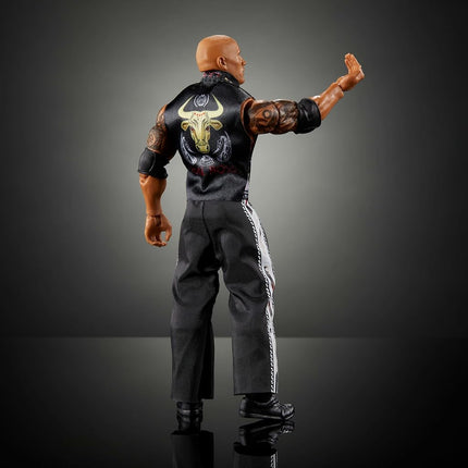 Mattel WWE Ultimate Edition Action Figure & Accessories, 6-inch The Rock Collectible Set, Swappable Heads & Hands, 30 Articulation Points
