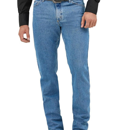 Wrangler Men's Premium Performance Cowboy Cut Regular Fit jeans, Stonewash, 34W 36L UK