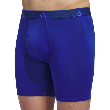adidas Men's Microfiber 3-Pack Boxer Brief, Team Royal Blue/Grey/Legend Ink Blue, XL