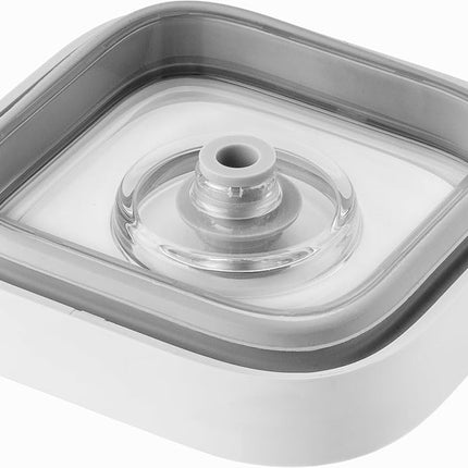 ZWILLING FRESH & SAVE CUBE Box, size 4S, modular & stackable container, airtight & vacuumable storage, dishwasher friendly, transparent