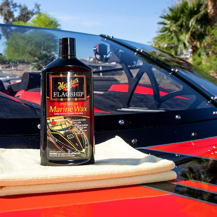 Meguiar's Flagship Premium Marine Wax, 473 ml | Formulated to Shield Gel Coat and Fiberglass Finishes | Helps Prevent Fading and Dullness | Provides Advanced UV Paint Protection