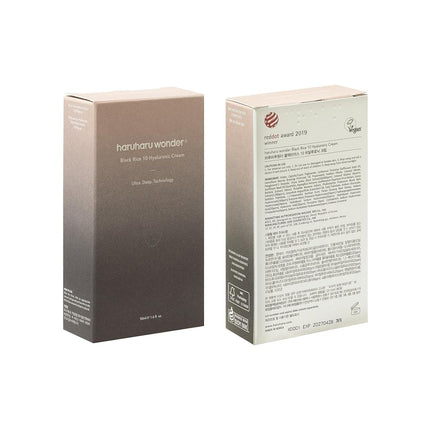 haruharu wonder Black Rice 10 Hyaluronic Cream, Face Moisturizer, Vegan, Cruelty Free, Daily skincare 50ml
