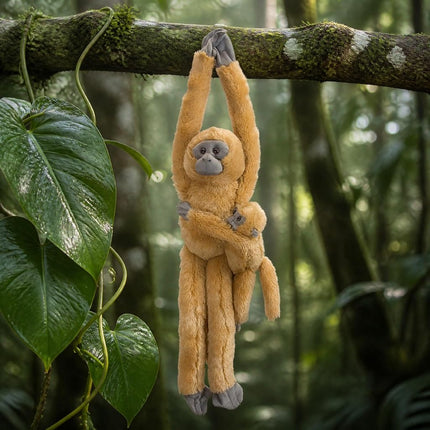 Wild Republic Common Langur w/Baby Plush, Monkey Stuffed Animal, Plush Toy, Gifts for Kids, Hanging 20 Inches
