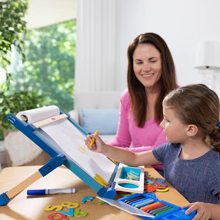 Melissa & Doug Deluxe Double-Sided Tabletop Easel (E-Commerce Packaging, Arts & Crafts, 42 Pieces, 17.5" H x 20.75" W x 2.75" L, Great Gift for Girls and Boys - Best for 3, 4, 5 Year Olds and Up)