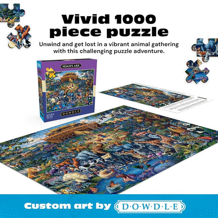Buffalo Games - Dowdle - Noah's Ark - 1000 Piece Jigsaw Puzzle for Adults -Challenging Puzzle Perfect for Game Nights - Finished Size is 26.75 x 19.75