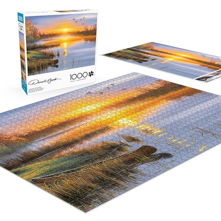 Buffalo Games - Darrell Bush - Solitude d'Automne - Puzzle de 1000 pièces pour adultes - Un défi parfait pour les soirées jeux - Taille finale : 67,9 cm x 50,2 cm