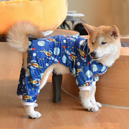 CuteBone Rocket Dog Pajamas Dog Apparel Dog Jumpsuit Pet Clothes Pajamas Puppy Clothes P16S-AU