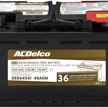 ACDelco Gold 48AGM 36 Month Warranty AGM BCI Group