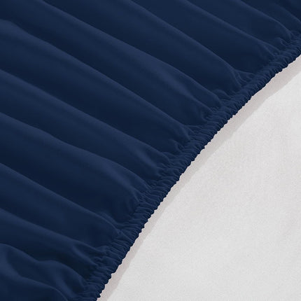 Elegant Comfort 1500 Premium Hotel Quality 18-24 Inches Deep - Extra Deep Pocket Single Fitted Sheet for High Mattress, Luxury and Softest, Smart Pocket - Wrinkle Free, Full, Navy Blue