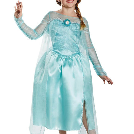 Frozen Costume, Kids Elsa Snow Queen Classic Gown, Medium, Age 7 - 8 years, HEIGHT 4' 1" - 4' 5"