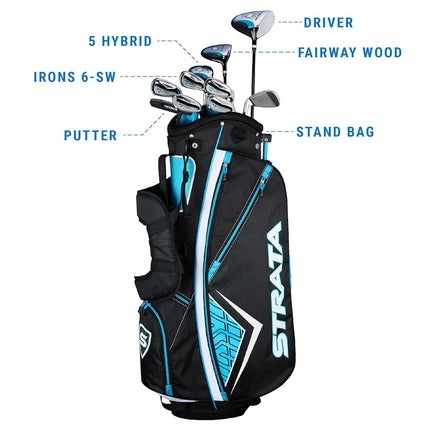 Strata Plus 14 Piece Packaged Golf Set, Women's, Right Hand