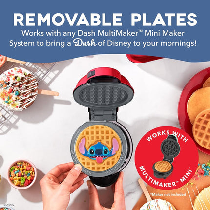 Disney | DASH Removable Ceramic Waffle Plates 2-Pack for the MultiMaker® Mini Maker System (Stitch & Angel)