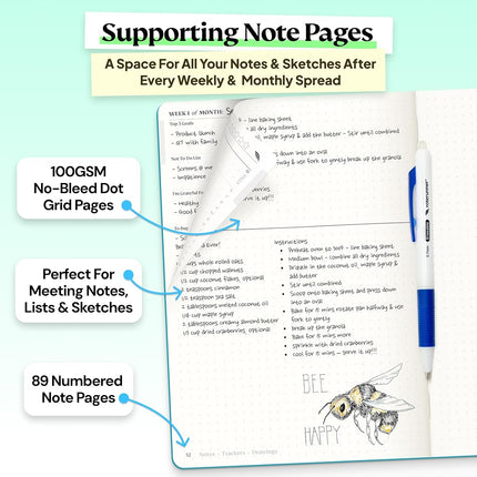 Purpose Planner Notebook A5 5.8”x8.3” Undated Daily Planner 2024-2025 Daily Weekly and Monthly Productivity Goal Setting Tool for Work Home ADHD Planner for Adults Self Care Journal (Teal Hardcover)