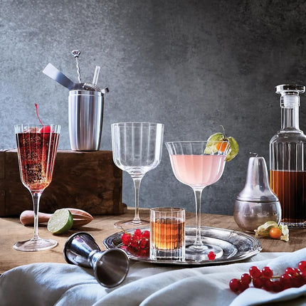 Luigi Bormioli Bach Liqueur Glasses 70ml Set of 4, 70ml Lead Free Crystal Glassware, Durable Italian Made Art Deco Shot Glasses for Port, Spirits and After Dinner Drinks, Dishwasher Safe