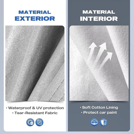 Holthly 10 Layers Truck Cover Waterproof All Weather. Pickup Truck Cover Rain UV Protection. Length: Up to 210 inches, Universal Fit Most Regular Cab Short Box Ford F100 Chevy C10 S10 Ram 150 250.