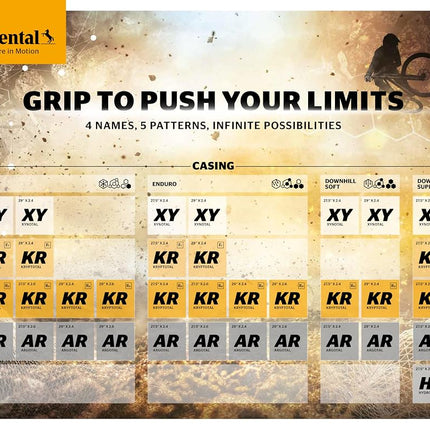 Continental - Continental 60-584 Kryptotal-R Enduro (27.5" x 2.40) Black Soft Foldable Skin Tire - 1 Piece