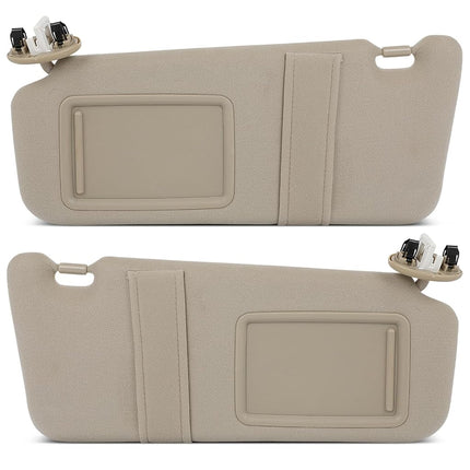 SCITOO A Pair Left and Right Beige Sun Visor Assembly 74320-06800-E0 74310-06750-E0 fit for 2006 2007 2008 2009 2010 2011 for TOYOTA Camry Sedan Windshield Visor with Sunroof Vanity Light