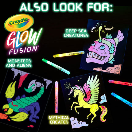 Crayola Glow Fusion Marker Coloring Set-Mythical Creatures 747491