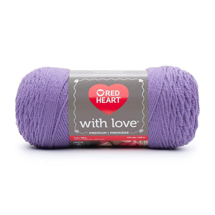 Red Heart with Love Lilac Yarn - 3 Pack of 198g/7oz - Acrylic - 4 Medium (Worsted) - 370 Yards - Knitting/Crochet