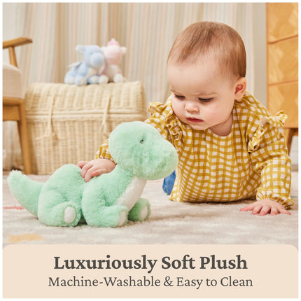 GUND Peluche de dinosaurio Fern, animales de peluche para bebés y niños pequeños, verde, 25.4 cm