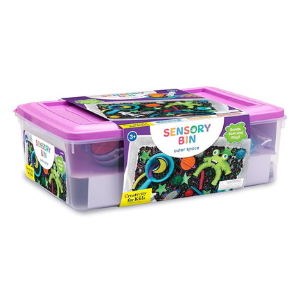 Creativity for Kids Sensory Bin Outer Space – Space-Themed Play Set with Astronauts, Aliens, Planets & Tools – Imaginative Sensory Play for Kids Ages 3+