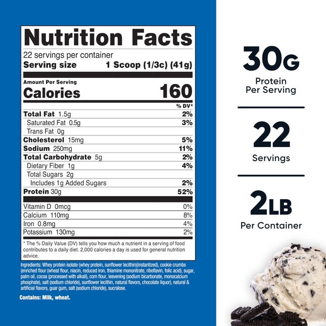 Nutricost Whey Protein Isolate (Cookies N Cream, 2 Pounds)