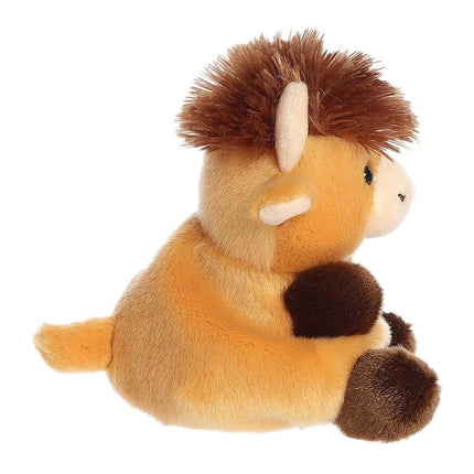 AURORA Aurora Adorable Palm Pals Hubert Highland Cow Stuffed Animal - Pocket-Sized Play - Collectable Fun - Brown 5 Inches