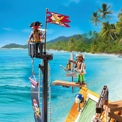 PLAYMOBIL Pirates 71792 Pirate Harbour with Buccaneers Prison Pirate Figures Toy Pirates Toy for Children from 4 Years