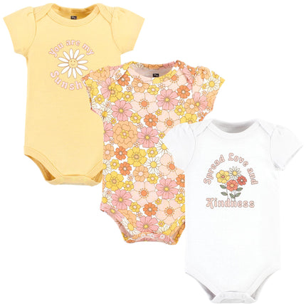 Hudson Baby Unisex Baby Cotton Bodysuits, Peace Lo
