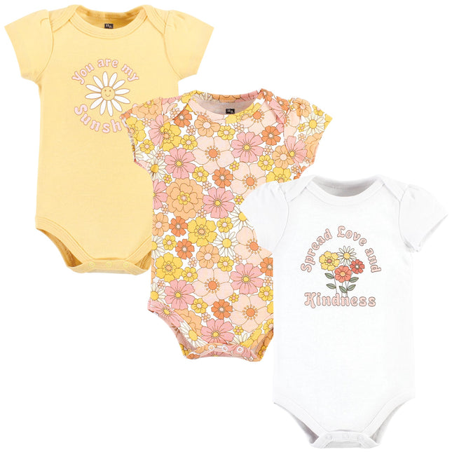 Hudson Baby Unisex Baby Cotton Bodysuits, Peace Lo