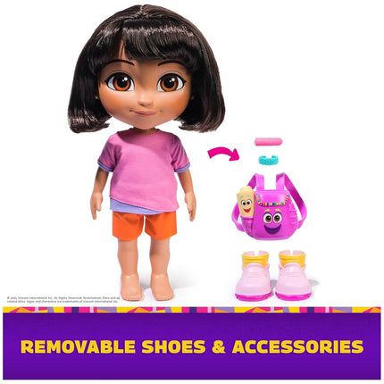 Dora, Sing & Explore Dora Doll with Music, Sound Effects, Bilingual Phrases, Doll Clothes & Accessories, Kids Toys for Girls & Boys Ages 3 and Up
