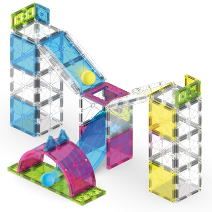 Magna-Tiles Rail Racers Max 80-Piece Magnetic Construction Set, The Original Magnetic Building Brand