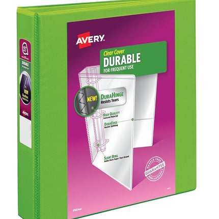 Avery 17835 1.5 Inch Slanted Ring Lever Arch File 375 Sheets Heavy Duty Green