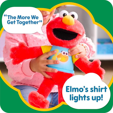 Just Play Sesame Street 33 cm Sing-Along Plush Elmo with Lights and Sounds, Super Soft and Cuddly, Children's Toy for Children from 18 Months